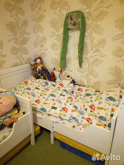 Детская растущая кровать IKEA с матрасом