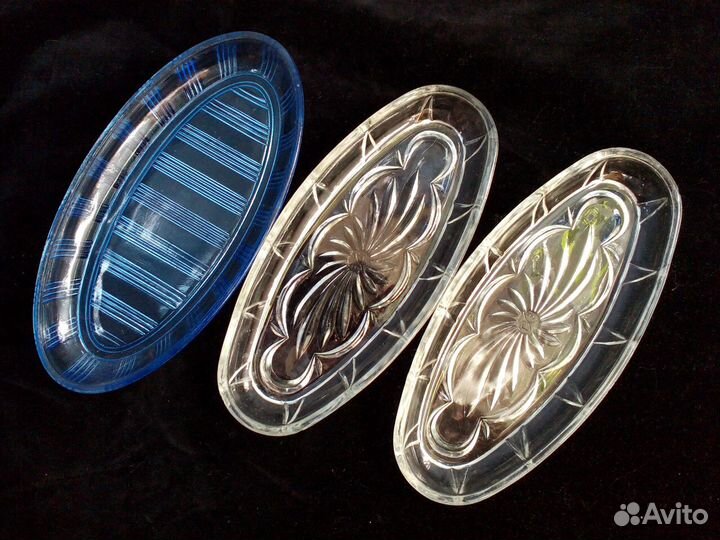 Селедочницы стеклянные и фарфоровые СССР