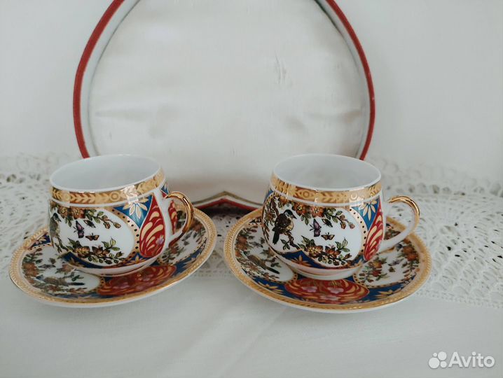 Кофейный сервиз из тонкого фарфора