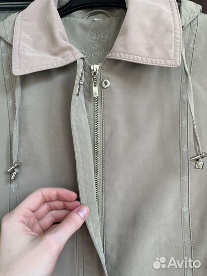 Женский плащ дождевик зеленый (L)