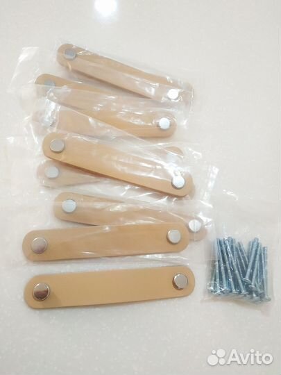 Ручки кожаные для мебели, 10 штук