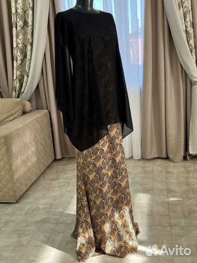 Шелковое платье и накидка