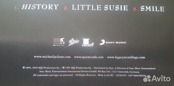 Виниловая пластинка Sony Michael Jackson History C