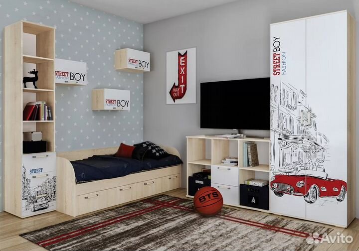 Детская кровать с ящиками Сенди