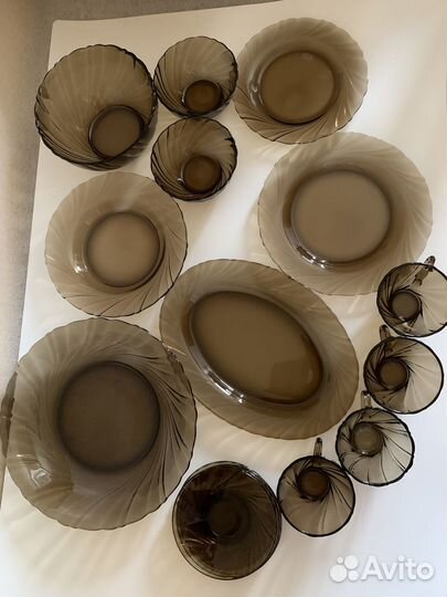 Набор посуды duralex (Франция) +кружка 3в1 подарок