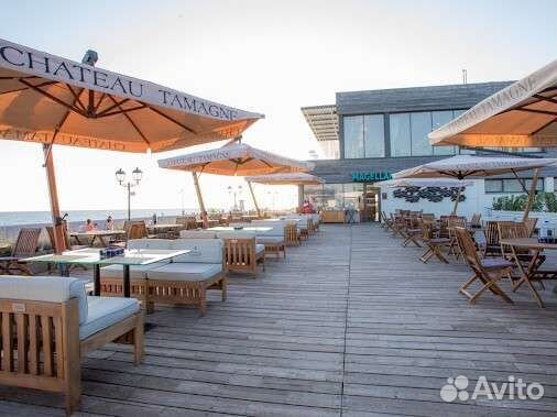 Уличный зонт для кафе 3х3 м на боковой опоре