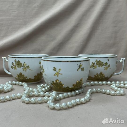 Фарфоровые чашки «барбарис» Вербилки СССР (сзр)