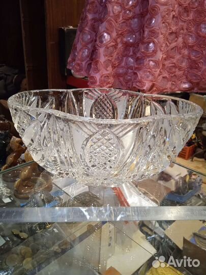 Хрустальная ваза-салатник