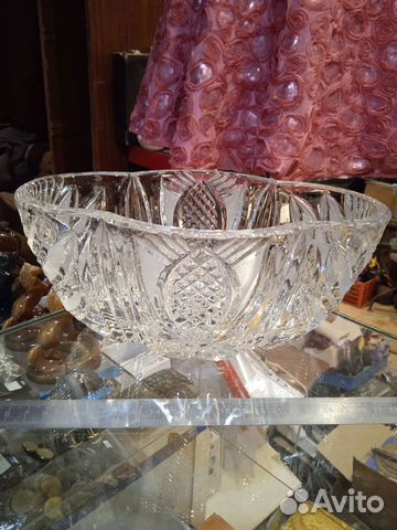 Хрустальная ваза-салатник