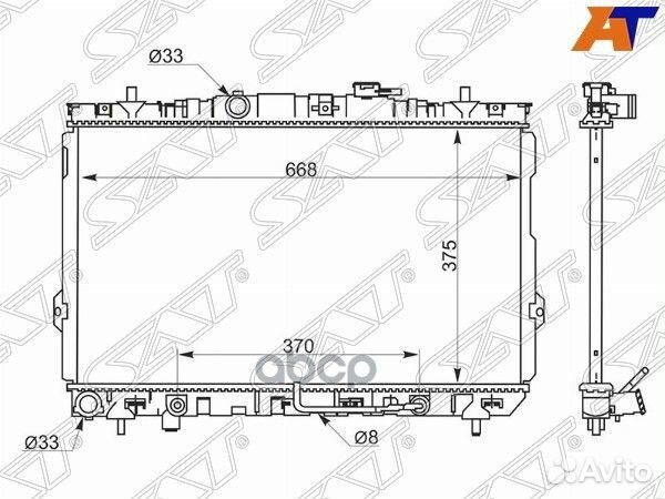 Радиатор Hyundai Elantra 00-09 / Coupe 02-09