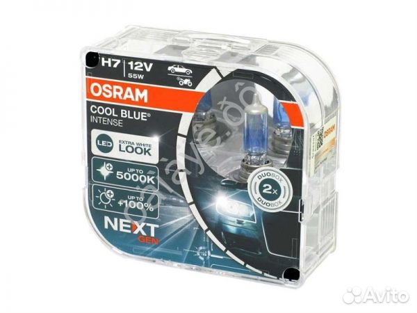 Лампа Osram H7 12V55W +100% cool blue intense (Nex