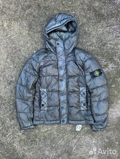 Stone island jacket garment dyed