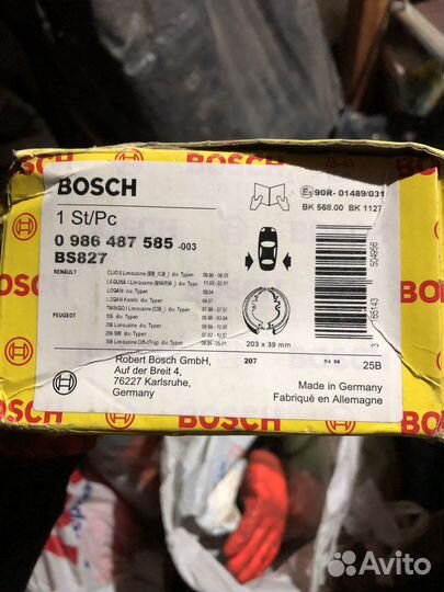 Тормозные колодки bosch peugeot renault