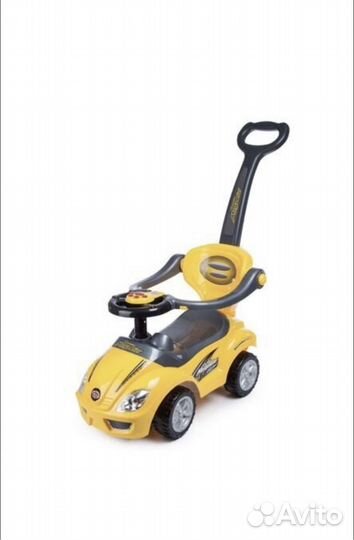 Машинка каталка с ручкой