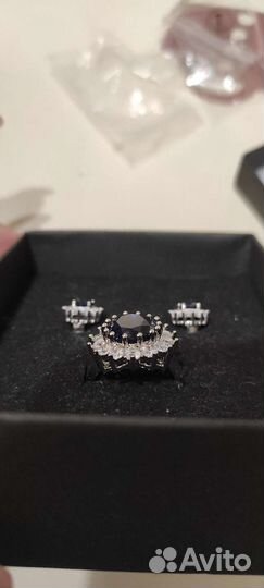 Серебряное кольцо с сапфиром
