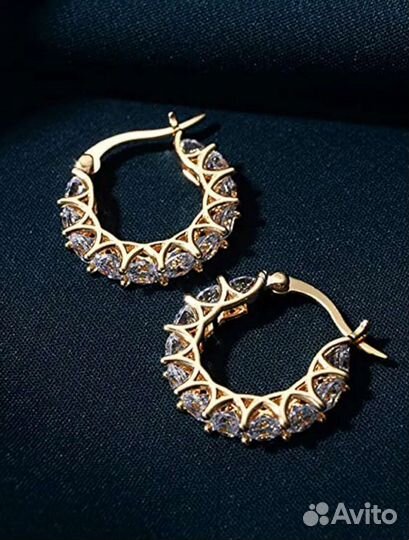 Серьги конго люкс / разные