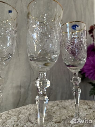 Бокалы московская хрусталь 6 шт