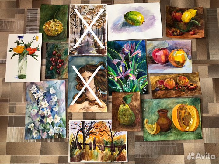 Картины разных лет акварель