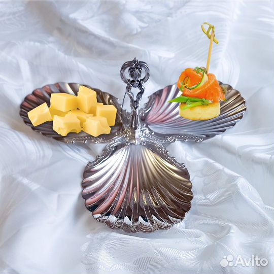 Менажница посеребренная, посуда для дома