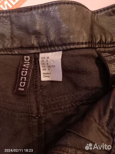 Платье, шорты кожанные