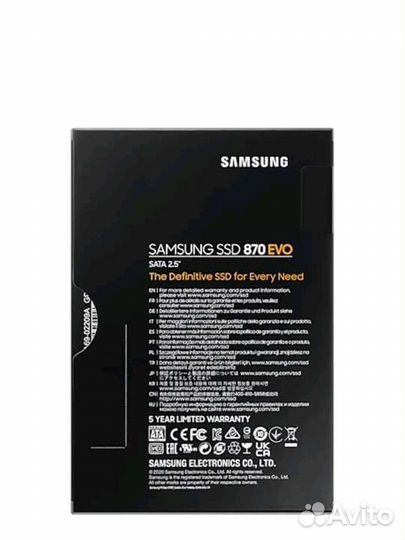Ssd накопитель Samsung 870 EVO 2.5