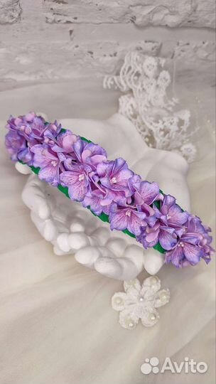 Цветочная повязка гортензия