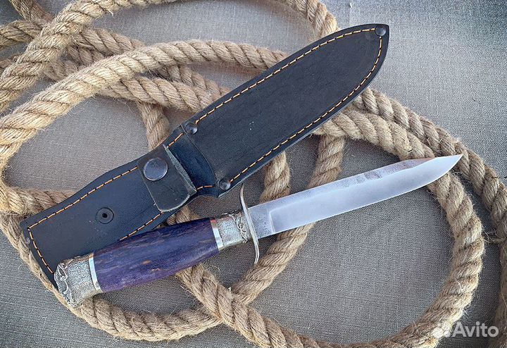 Туристическая финка из кованой стали х12мф