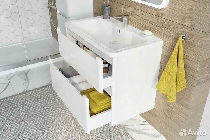Мебель для ванной stworki Монтре 80 белая