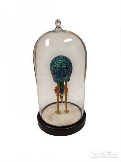 Винтер 2018 стеклянный клош с украшением IKEA