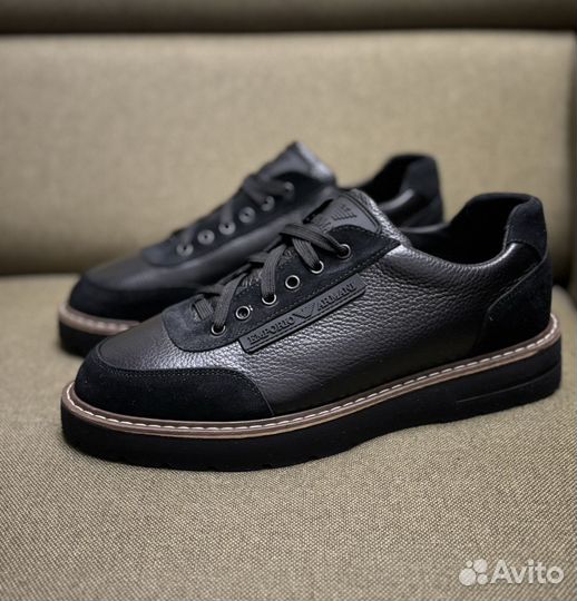 Ботинки armani кожаные