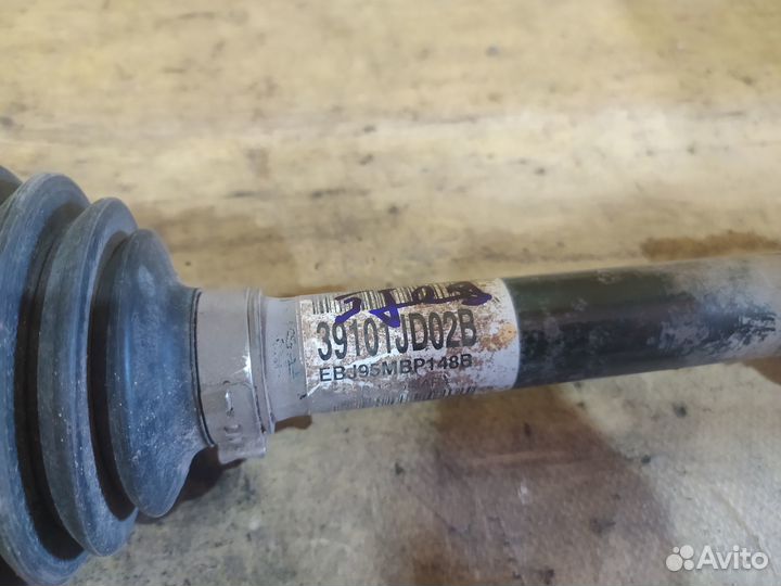 Полуось передняя левая nissan qashqai J10 1.6