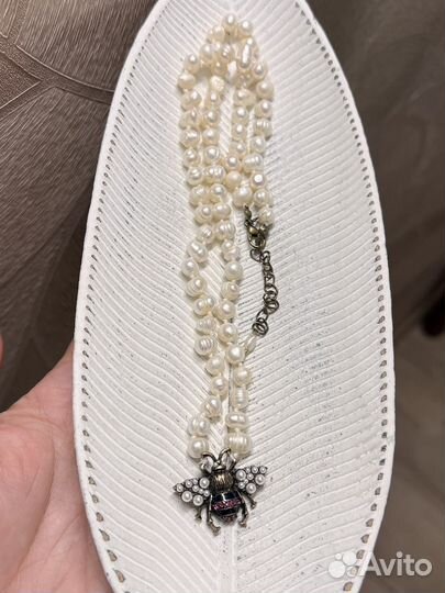 Колье натуральный жемчуг