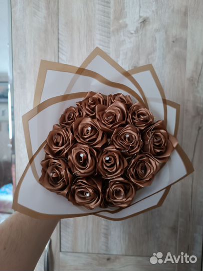 Букет роз из лент