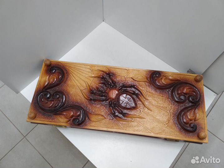 Нарды Ручной работы Паук с паутиной