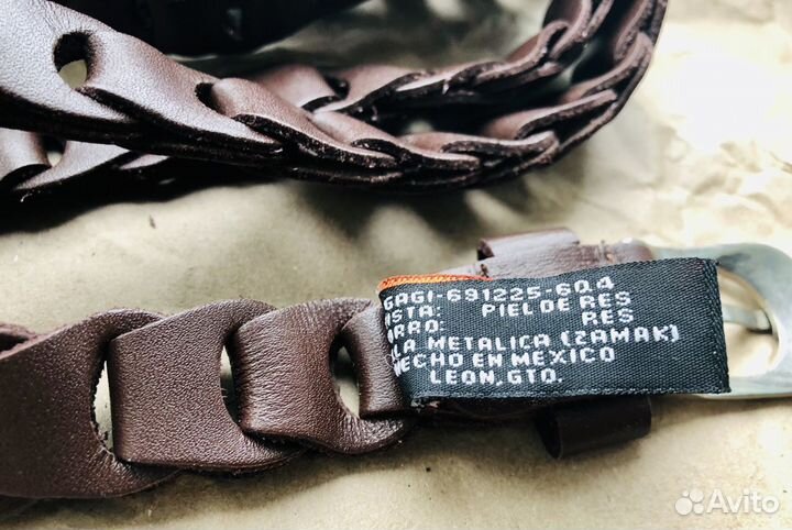 Ремень женский кожаный, ручная работа из Мексики