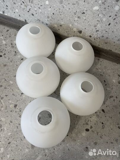 Плафон белое матовое стекло Е14