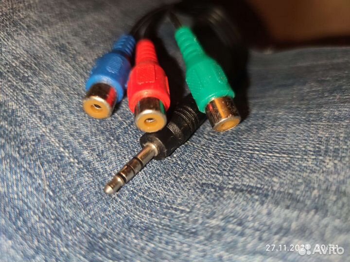 Audio Jack 3.5 male 2RCA female 20 см