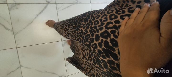 Юбка леопардовая шелк