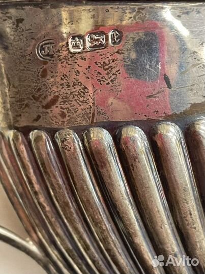 Кофейный-чайный сервиз из серебра. Англия