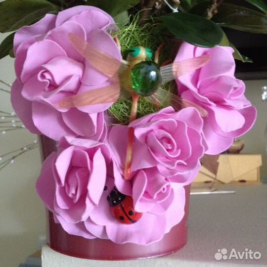 Для рукоделия цветы из фоамирана.Размер7-10см