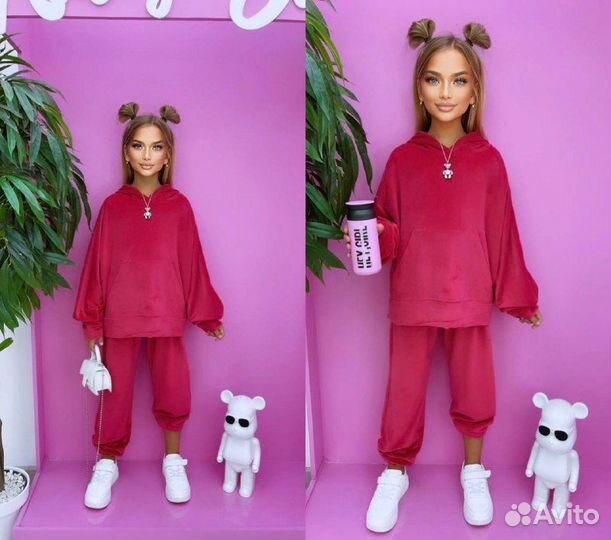 Костюм двойка велюровый от 6 до 13 лет