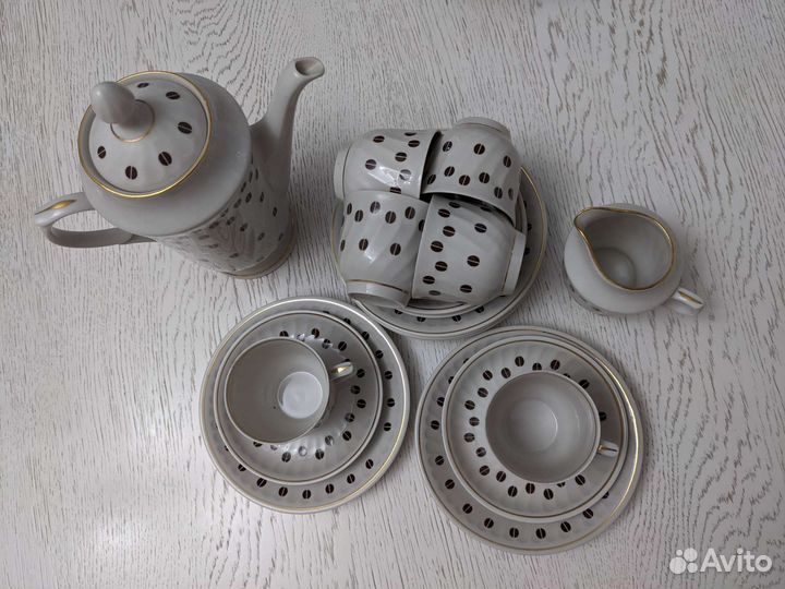 Рижский кофейный сервиз 21 предмет новый