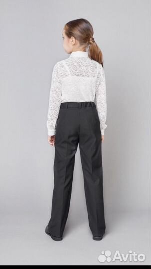 Блузка нарядная кружевная школьная, в комплекте с