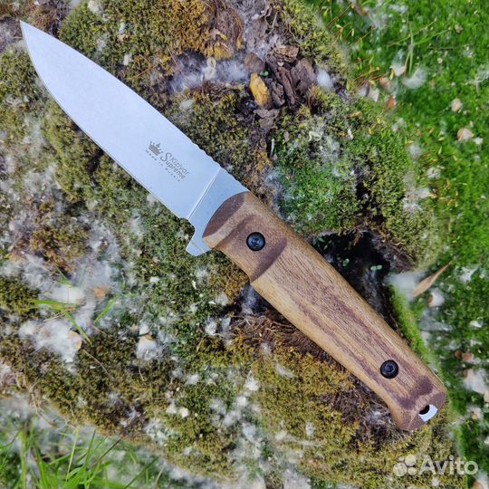 Нож sturm AUS-8 SW WH LS (StoneWash, Walnut Handle