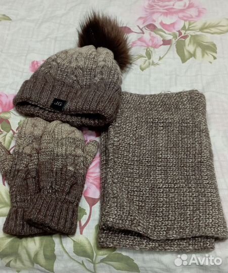 Шапка, варежки, снуд