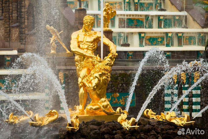 Постеры фонтаны Петергофа