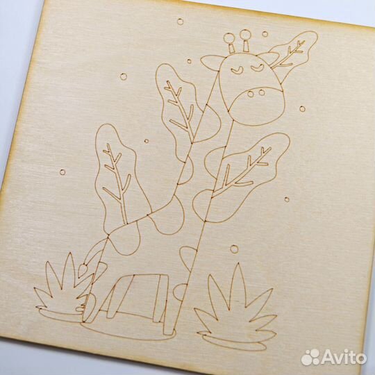 Набор досок для выжигания и раскраски Зоопарк толщ