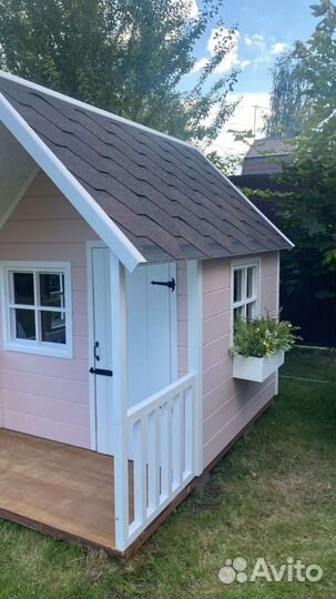 Детский деревянный домик для дачи