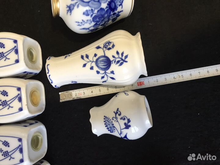 Баночки для специй и вазы синий лук