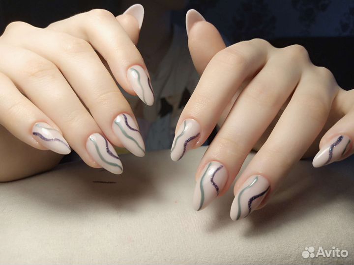 Покрытие гель лаком маникюр,педикюр